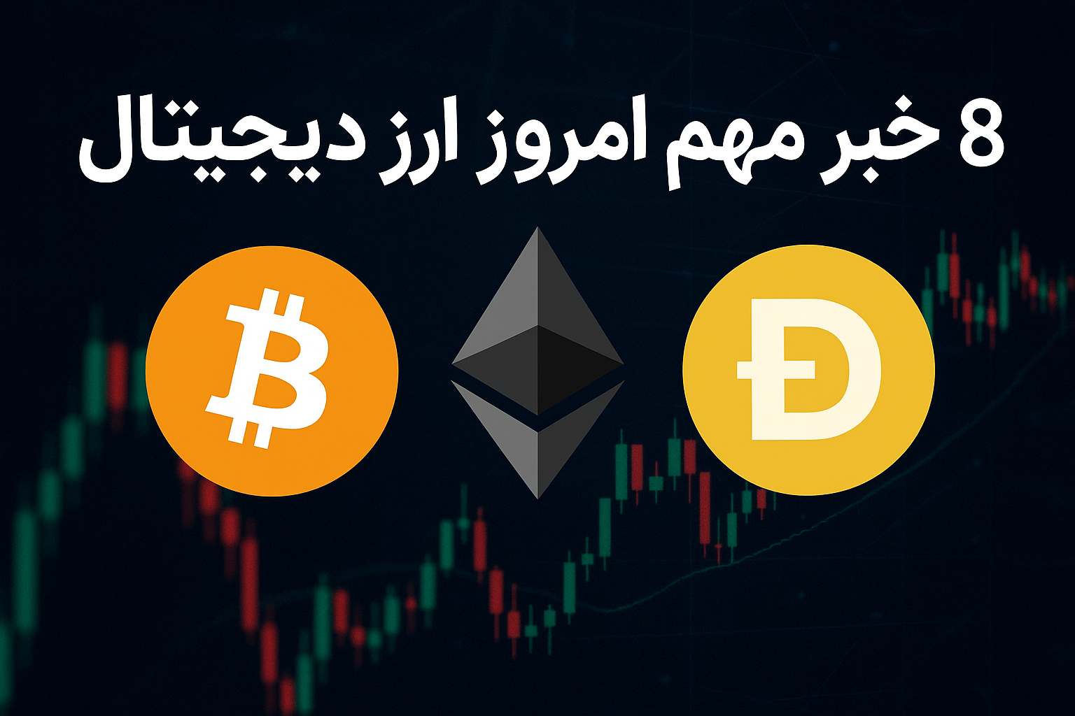 ۸ خبر مهم امروز ارز دیجیتال | تحلیل جامع بیت‌کوین، اتریوم، دوج‌کوین و بازار کریپتو
