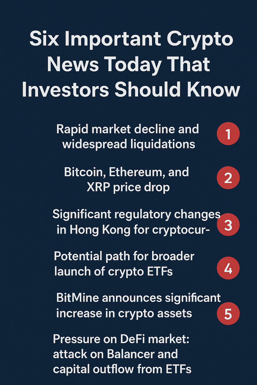 شش خبر مهم کریپتو امروز که سرمایه‌گذاران باید بدانند