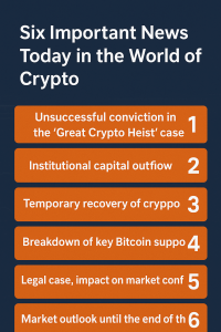 شش خبر مهم امروز در دنیای کریپتو: از دادگاه‌ جنجالی تا خروج سرمایه نهادی