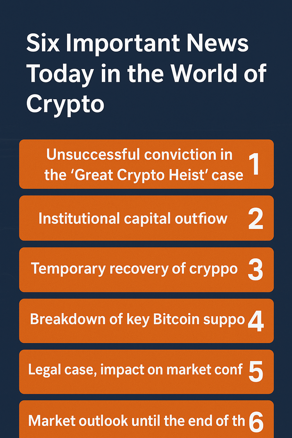 شش خبر مهم امروز در دنیای کریپتو: از دادگاه‌ جنجالی تا خروج سرمایه نهادی