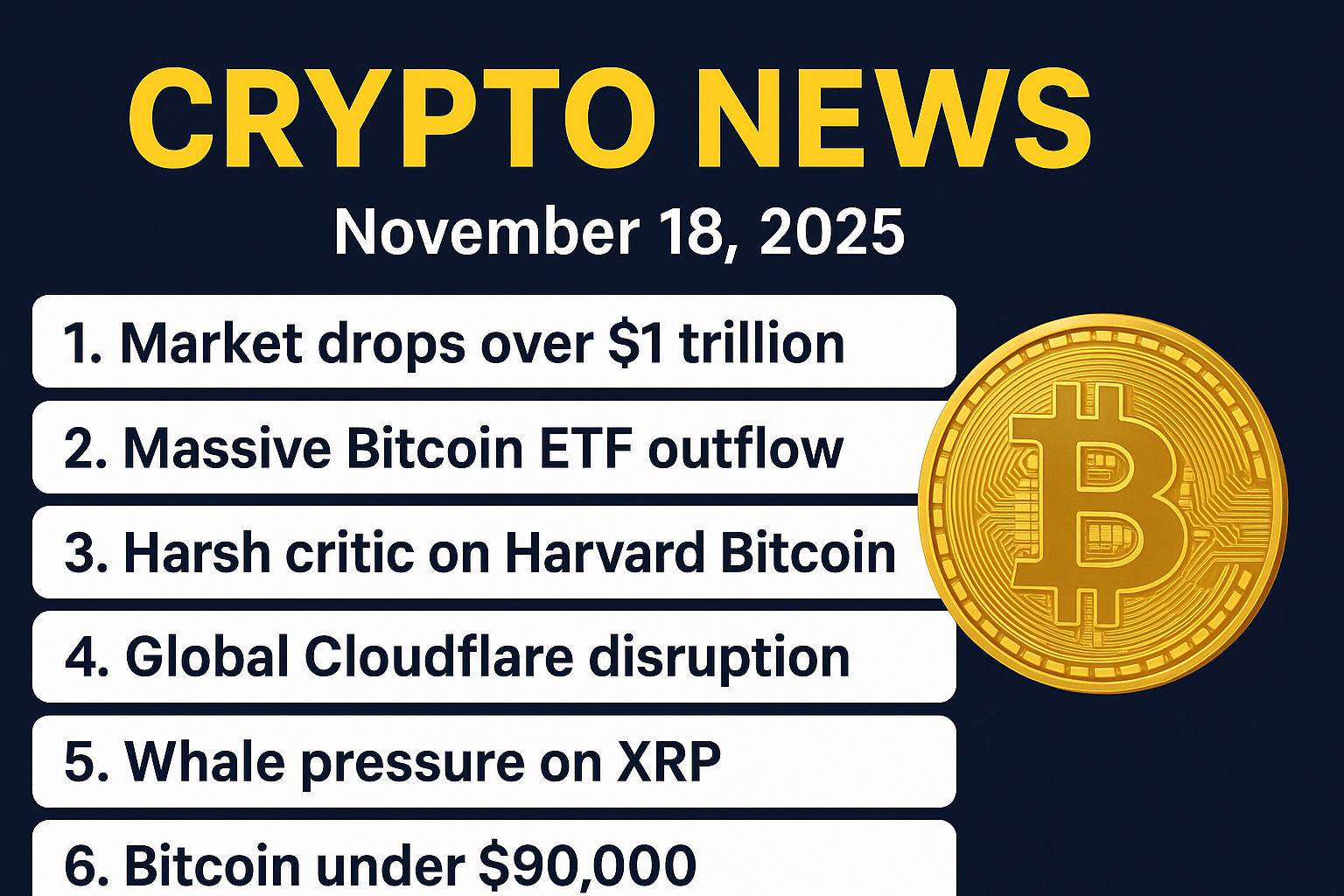 شش خبر داغ امروز دنیای ارزهای دیجیتال (۱۸ نوامبر ۲۰۲۵) — تحلیلی و کاربردی