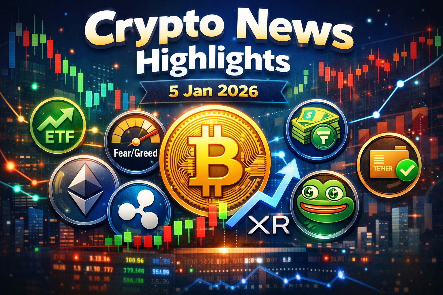 ۷ خبر مهم کریپتو امروز — تحلیل بازار ارزهای دیجیتال و تحولات کلیدی ۵ ژانویه ۲۰۲۶